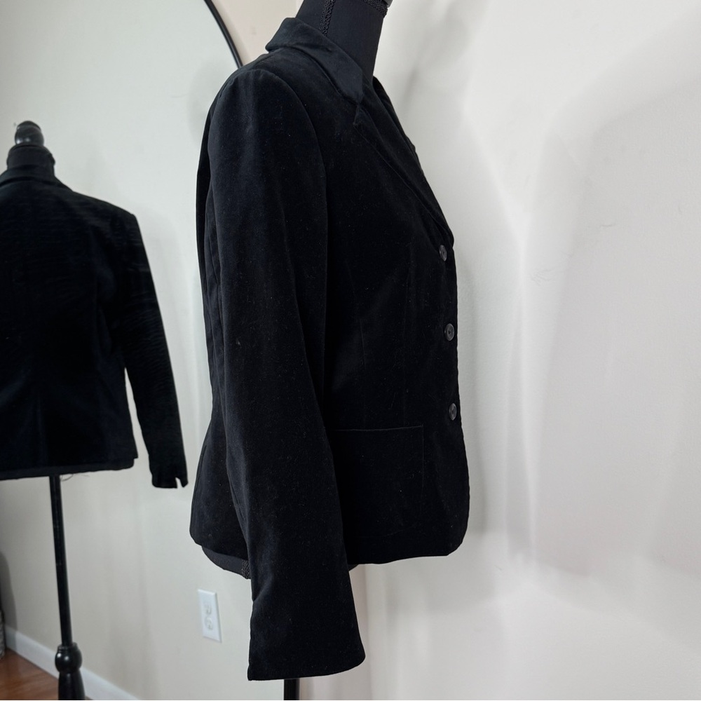 Pendleton Velvet Button Front Blazer Pockets Blac… - image 3